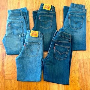Boys Levi Strauss 505 adjustable waist jeans, size 12